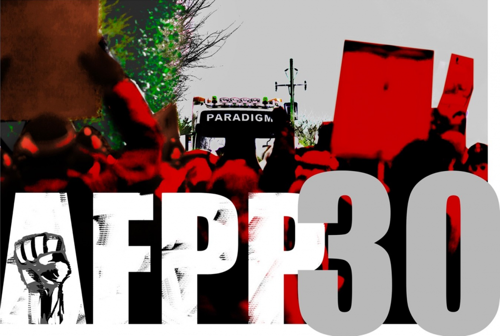 stylized protest image